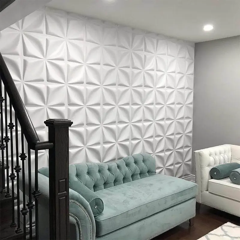 Hot Sale Modern Interior Decorative 3d pvc wall panel 50*50cm