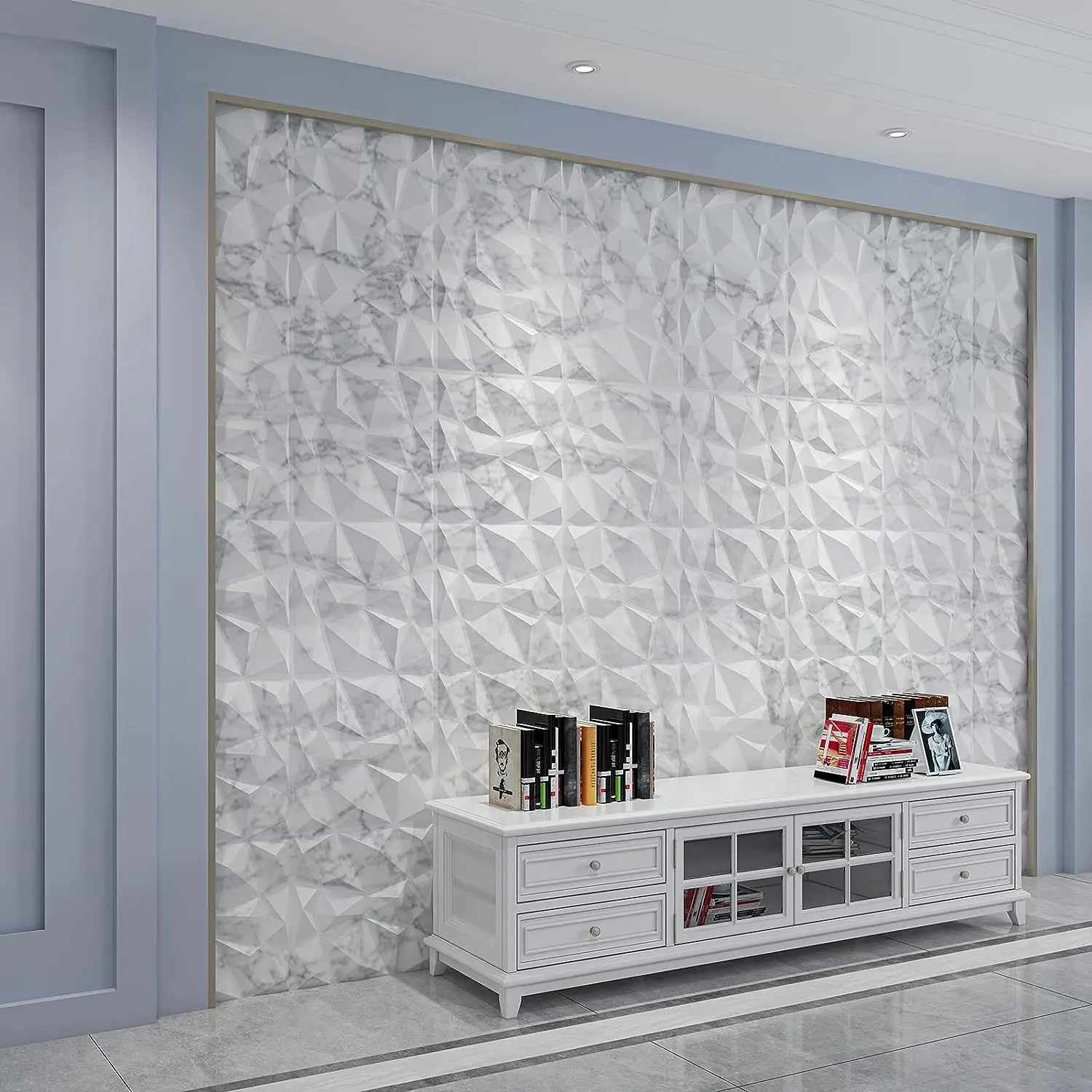 pvc 3d wall panel  D094大理石纹 (3)
