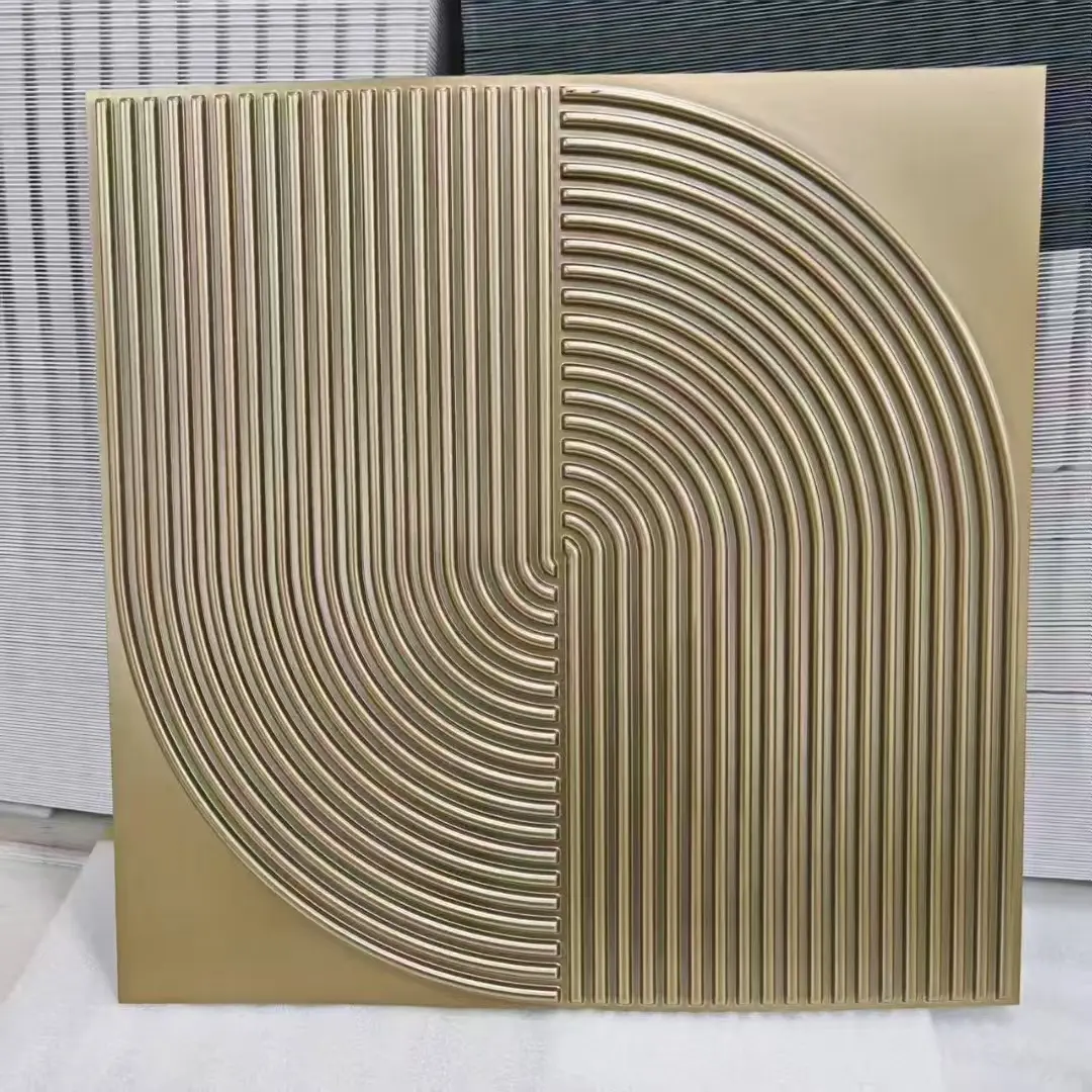Zejing 50*50 cm Size Gold PVC 3D Wall Panels Modern Design for Indoor and Outdoor for Home Gym or Warehouse Customizable Multiple Sizes D186香槟金.jpg