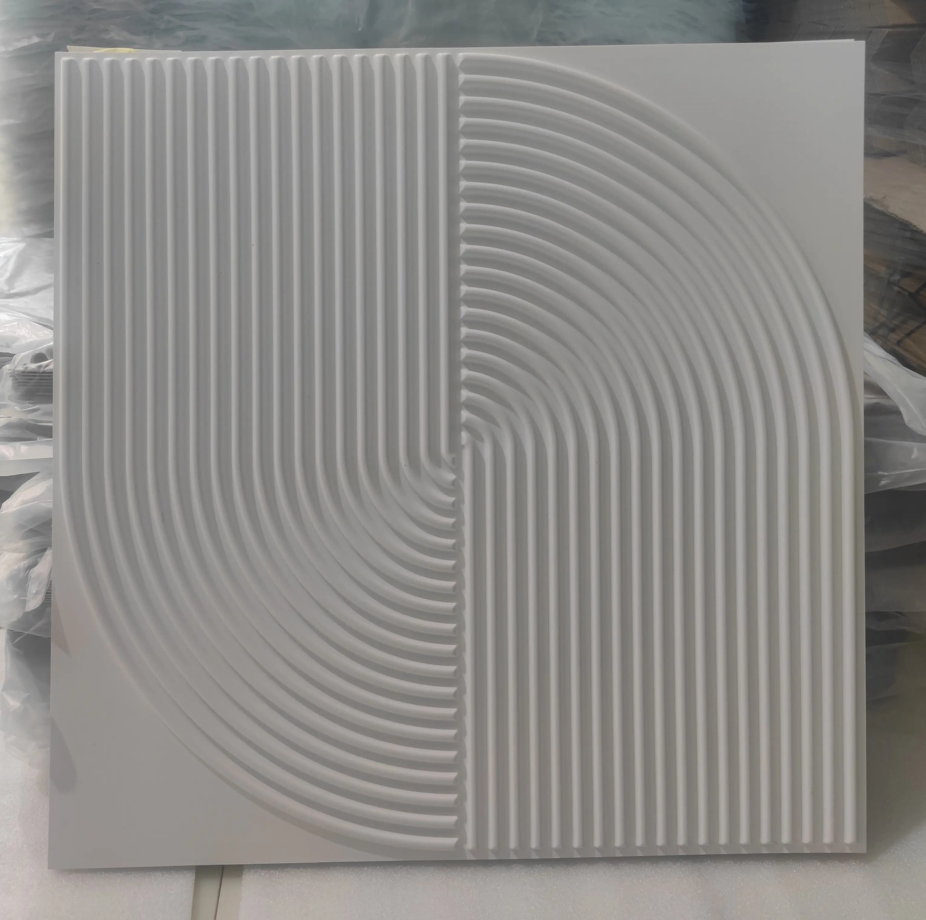 Zejing 50*50 cm Size Gold PVC 3D Wall Panels Modern Design for Indoor and Outdoor for Home Gym or Warehouse Customizable Multiple Sizes  D186-4.jpg