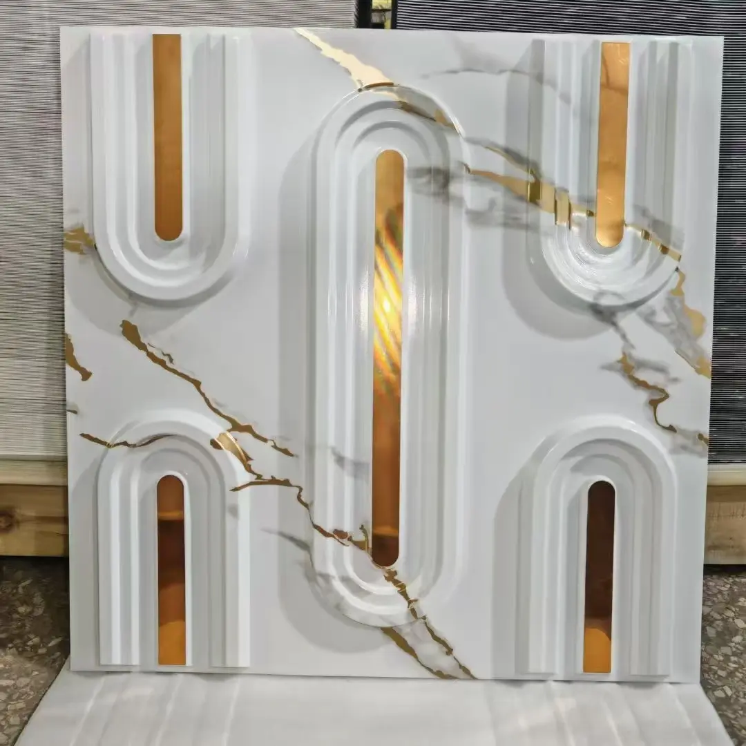 Zejing Gold 3D Waterproof Pvc Cladding Wall Panels Wall Decor Panels 50 cm 1mm Thickness  Building Materials for House Construction  D228大理石镜面金.jpg