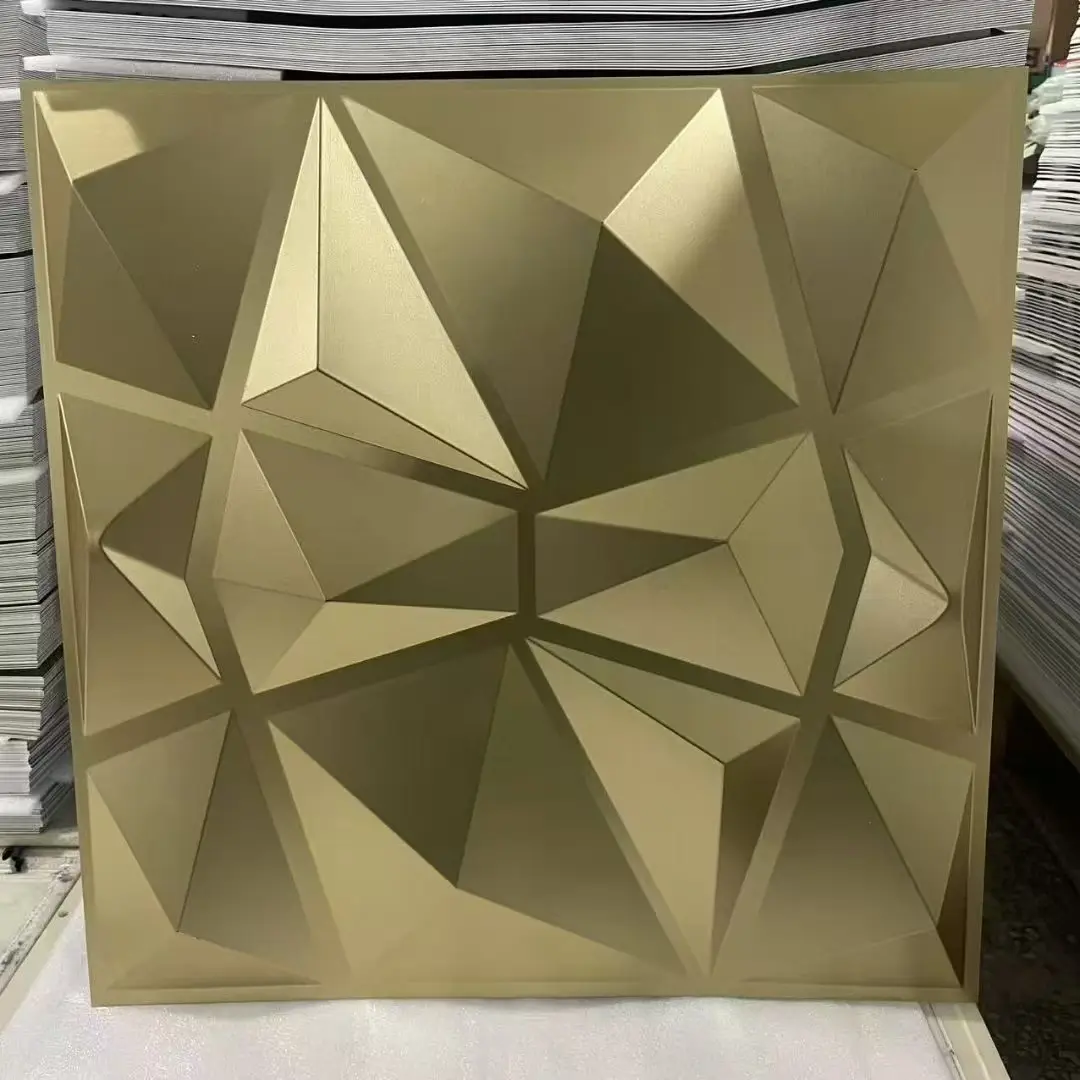 Zejing Gold 3D Waterproof Pvc Cladding Wall Panels Wall Decor Panels 50 cm 1mm Thickness  Building Materials for House Construction D094香槟金.jpg
