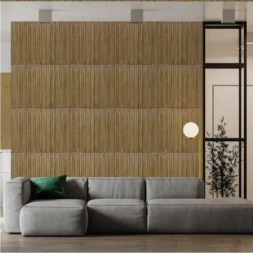 3D slat 19.7"*19.7" pvc wall panels interior decorative waterproof cladding art wall panel