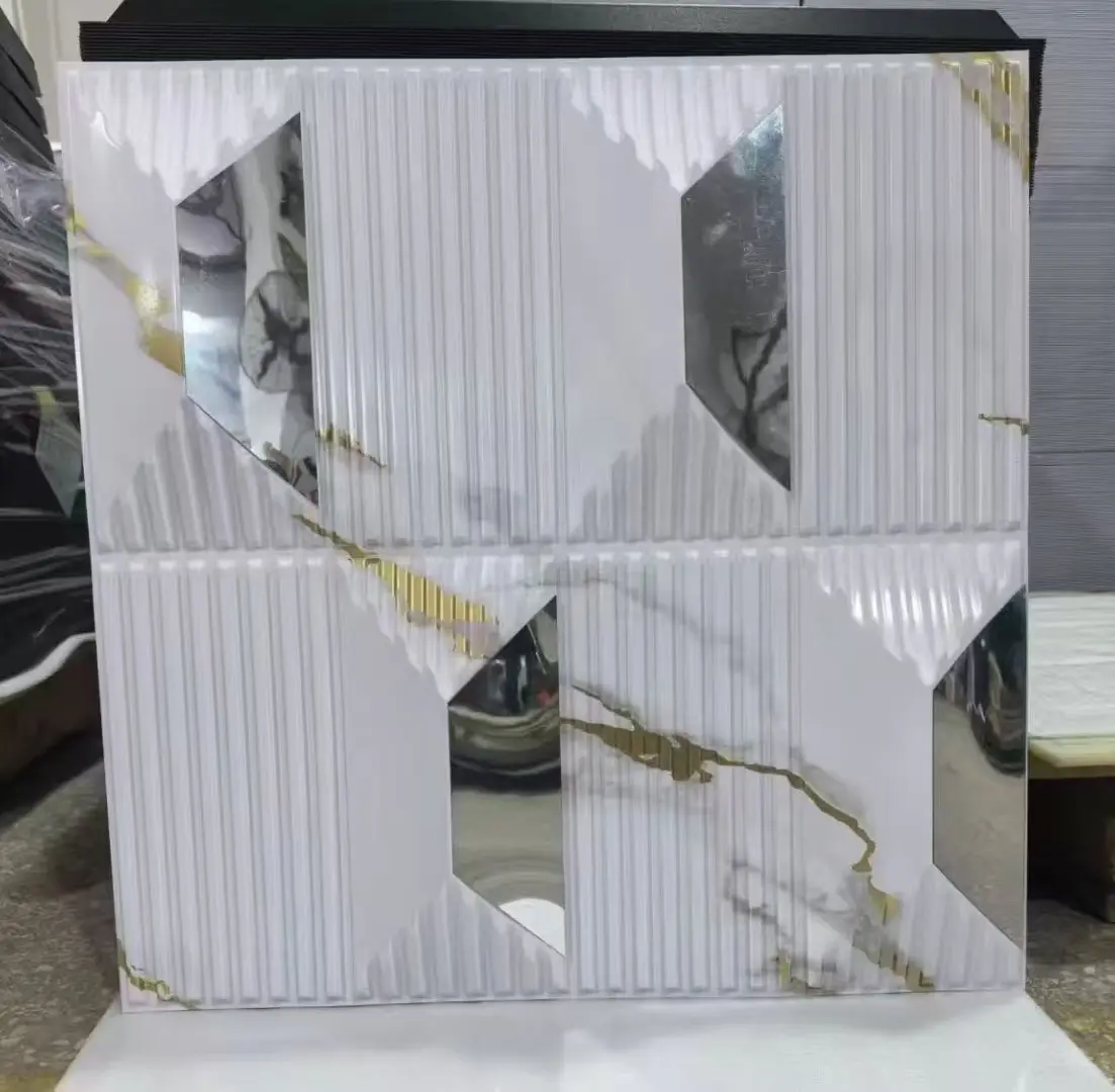 50*50 cm Size Waterproof 3d Pvc Wall Panels with Mirror Acrylic Wholesale  D171大理石镜面银.jpg