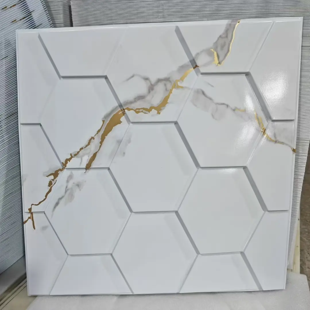 Zejing New Design Mirror Gold Pvc 3d Wall Panel Customizable Walls Ceiling Decoration Waterproof and Moisture-proof for the Background Wall of the Hotel Living Room  D159大理石纹.jpg