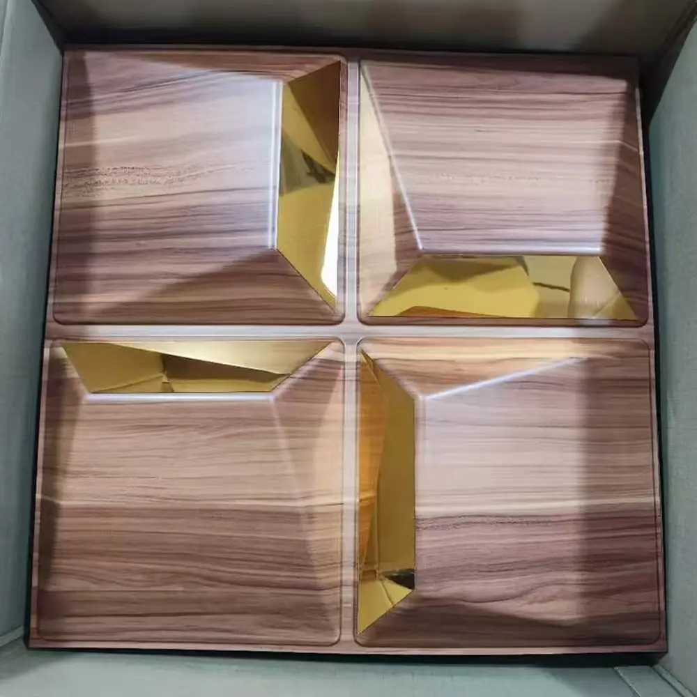 50*50 cm Size Waterproof 3d Pvc Wall Panels with Mirror Acrylic Wholesale  D174浅木纹镜面.jpg