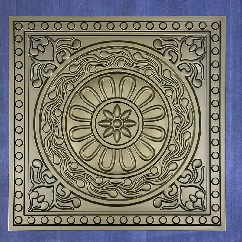 Champagne Gold Color Decor Waterproof 3D Price Pvc Ceiling Panel Wall Best Cheap New Interior D230香槟金色1.jpg