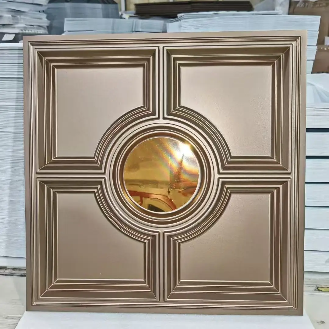 Zejing Waterproof Eco-Friendly Decorative Mirror-Finish Gold Pvc 3d Wall Panels Custom Large Size Composite Material for Hotel Apartment Modern  TD079-香槟金镜面1.jpg