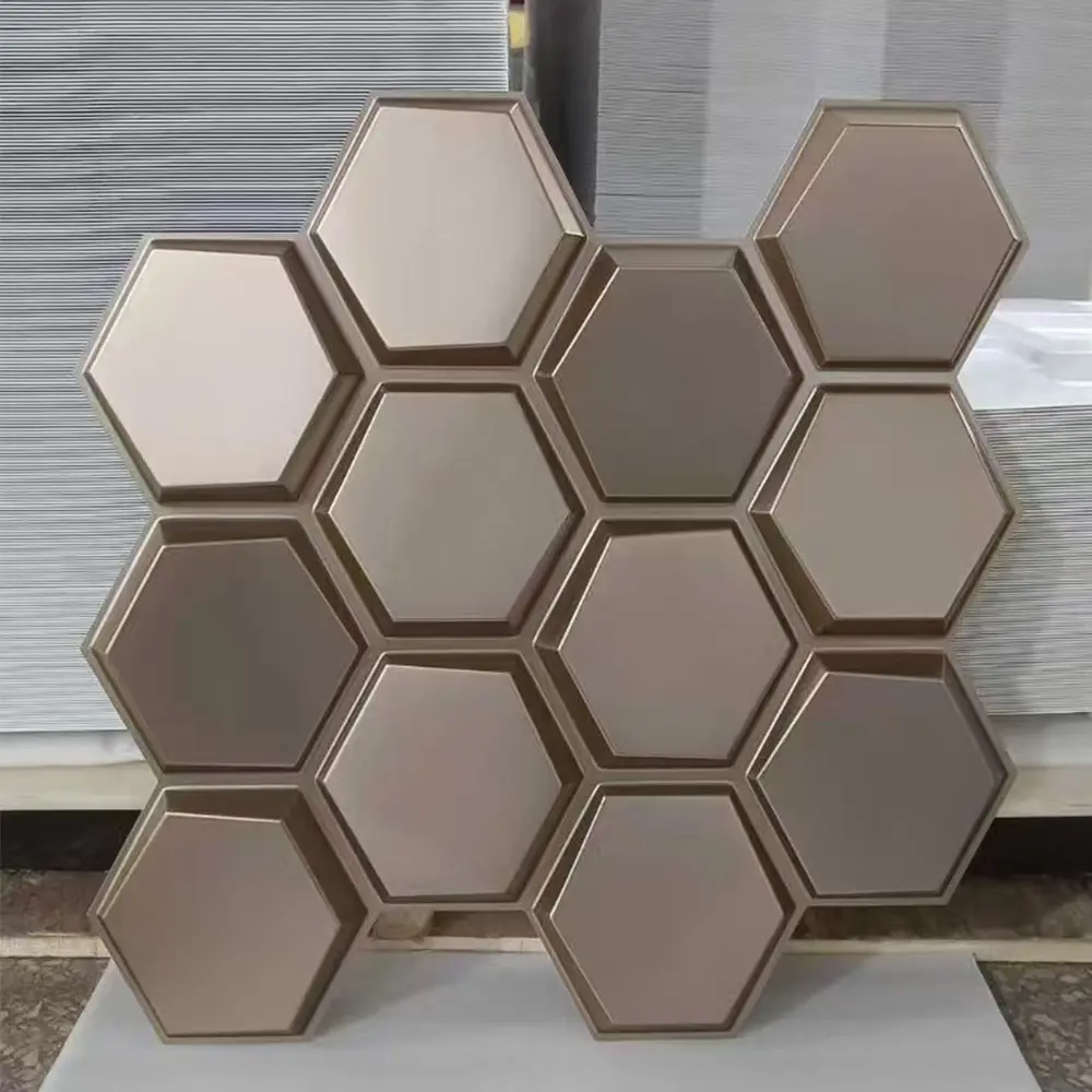 Zejing Home Interior Decoration 50*50 cm Gold Waterproof 3d Pvc Wall Panels Ceiling With Mirror Wholesale TD038香槟金.jpg