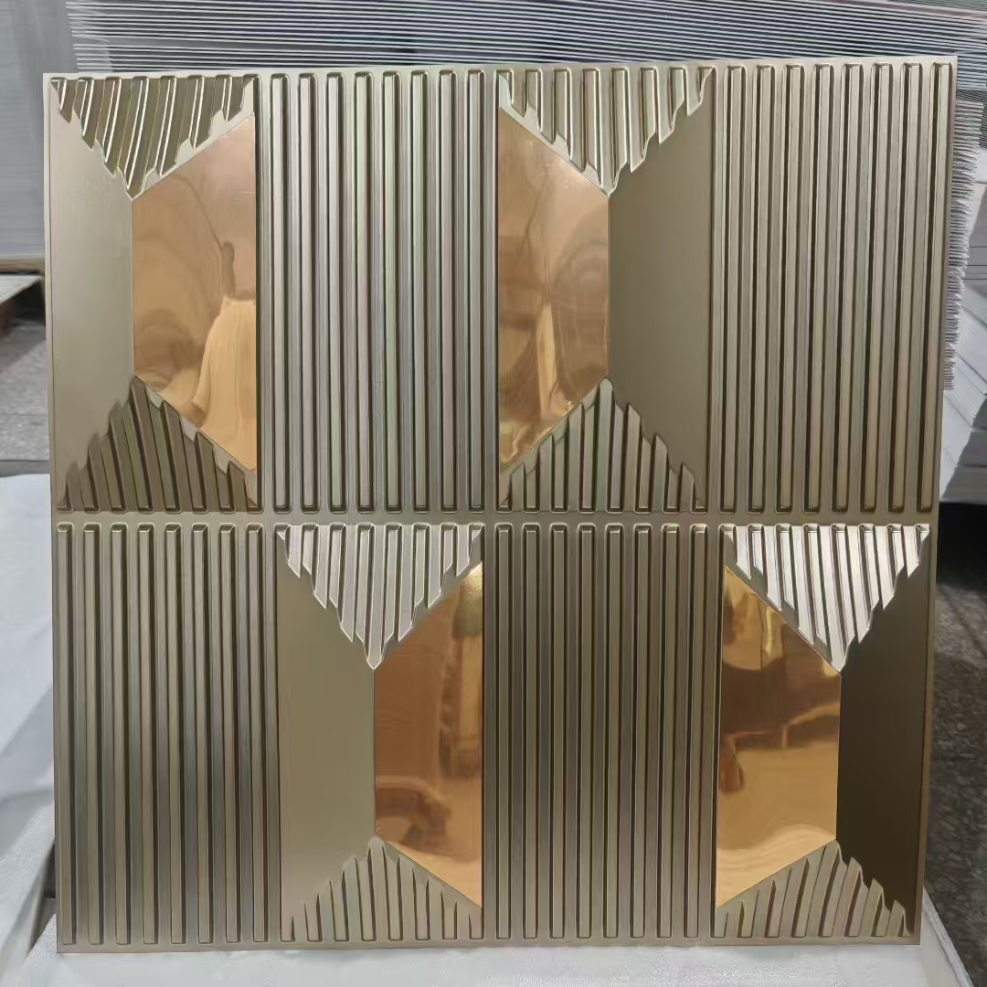 50*50 cm Size Waterproof 3d Pvc Wall Panels with Mirror Acrylic Wholesale  D171白色镜面金.jpg
