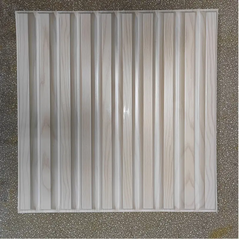 D167white Wooden 3d pvc wall panel1 (1)