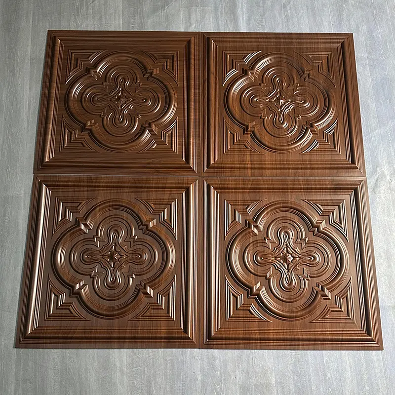 Zejing Interior Cladding Pvc Wall Panel 3d Ceiling Lightweight Waterproof Wooden Grain Board Home Decor  D232黑木纹3.jpg