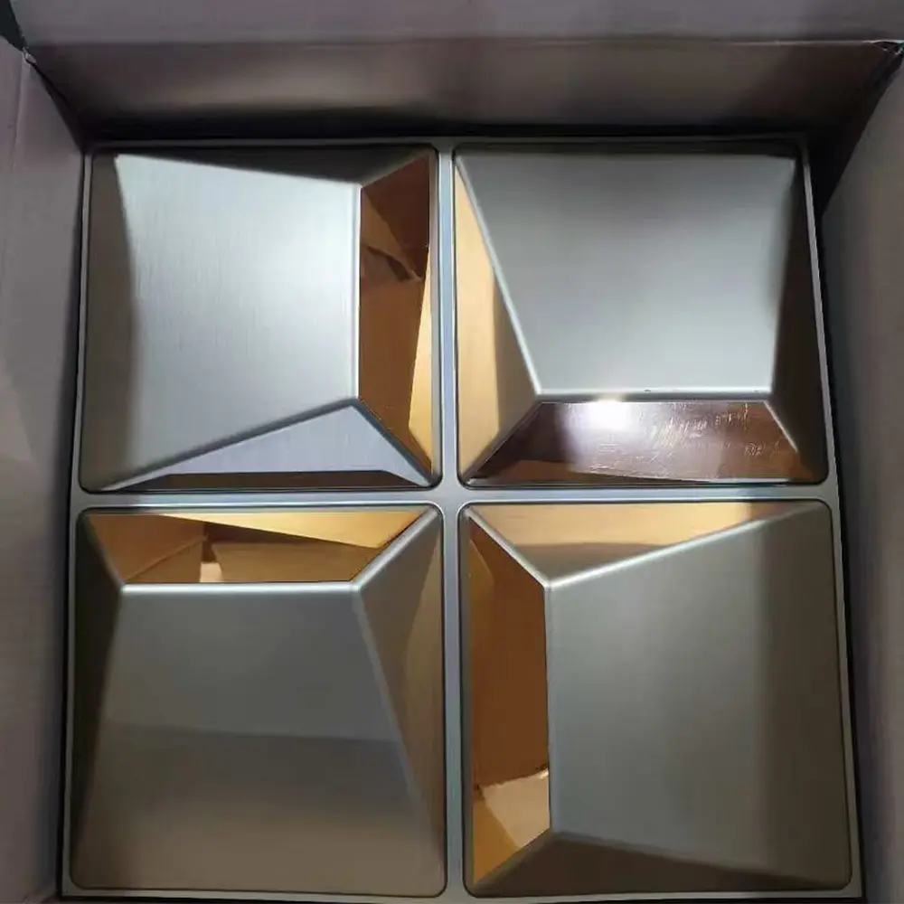 50*50 cm Size Waterproof 3d Pvc Wall Panels with Mirror Acrylic Wholesale  D174香槟金色镜面色.jpg