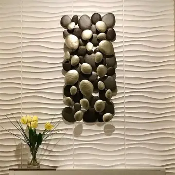 Elegant Wave Design 3D PVC PVC Wall Panels House Decoration