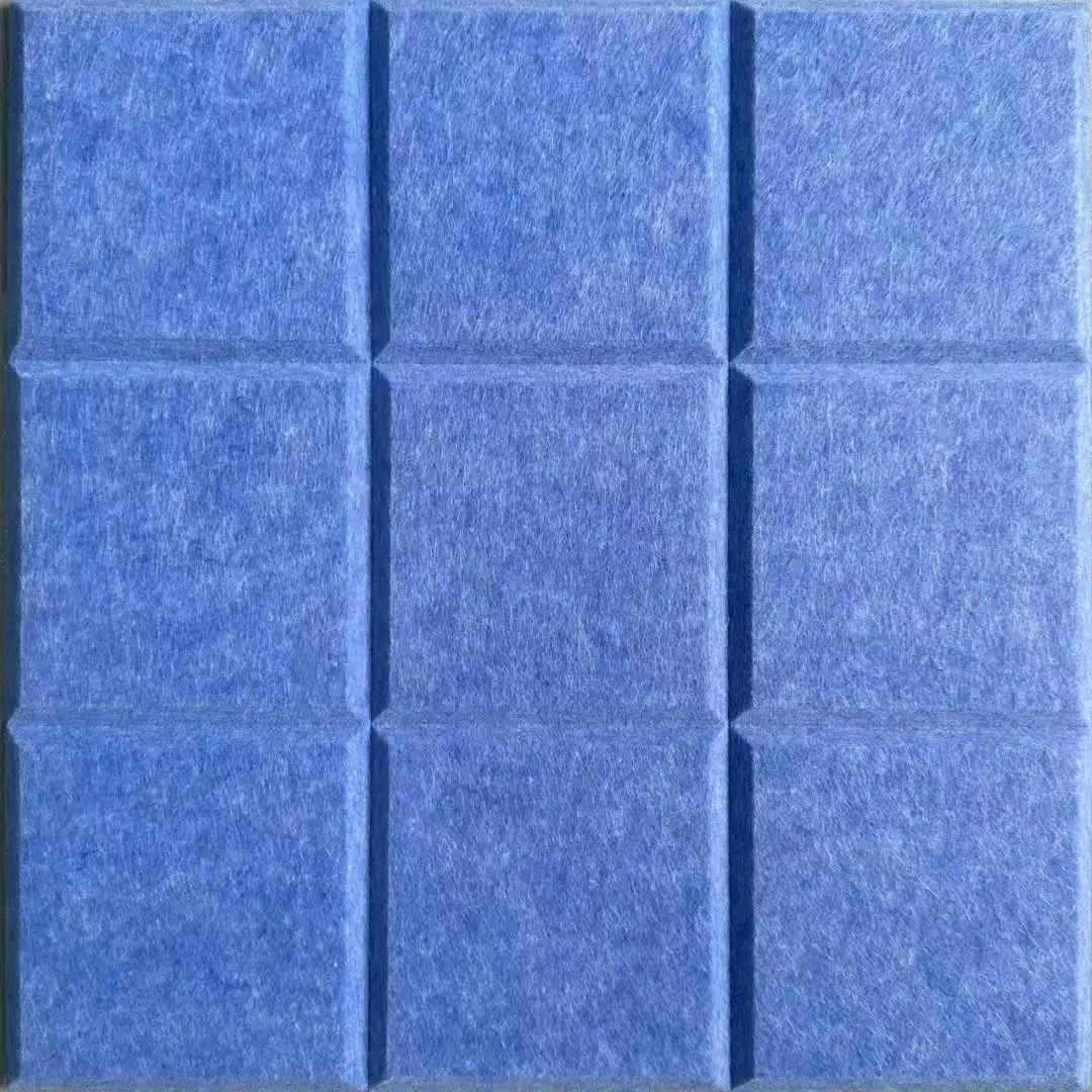 Pet 3d Design Acoustic Felt Wall Panels Eco-friendly Environmental Sound Proof Wall Panels Used on Wall or Ceilings  吸音板压模款28.jpg