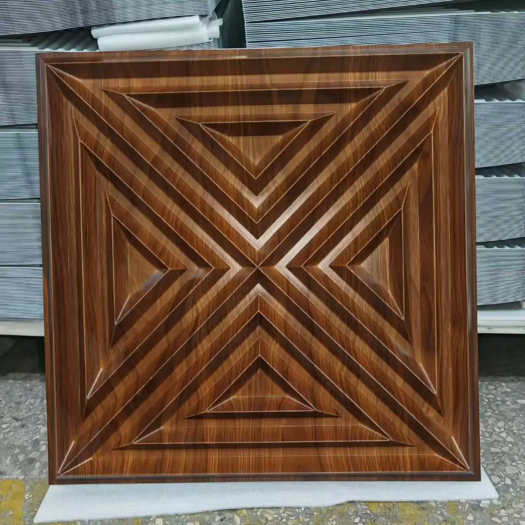 Zejing 3D PVC Ceiling Panels 1mm/0.8mm Thickness Pvc Interior 3d Ceiling Panel Modern Design Waterproof & Fireproof Easy Bedroom Hotel Professional Supplier  D218黑木纹.jpg