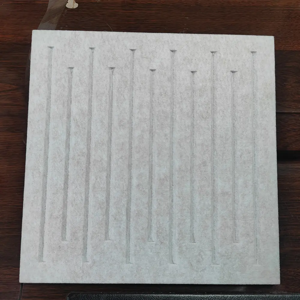 Pet 3d Design Acoustic Felt Wall Panels Eco-friendly Environmental Sound Proof Wall Panels Used on Wall or Ceilings  吸音板压模款17.jpg