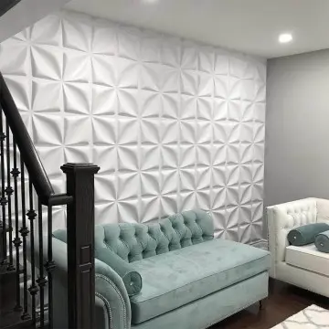 Hot Sale Modern Interior Decorative 3d pvc wall panel 50*50cm