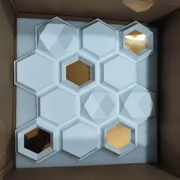 50*50 cm Size Waterproof 3d Pvc Wall Panels with Mirror Acrylic Wholesale