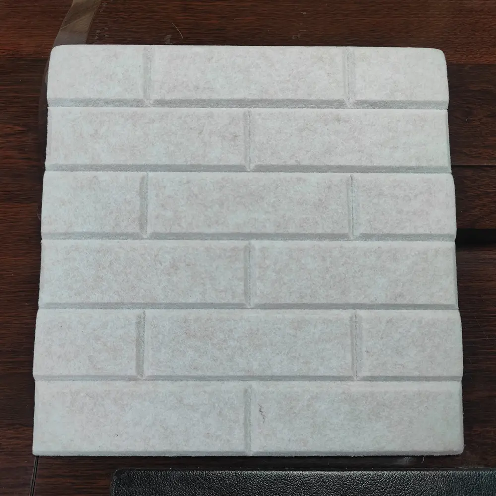 Pet 3d Design Acoustic Felt Wall Panels Eco-friendly Environmental Sound Proof Wall Panels Used on Wall or Ceilings  吸音板压模款18.jpg