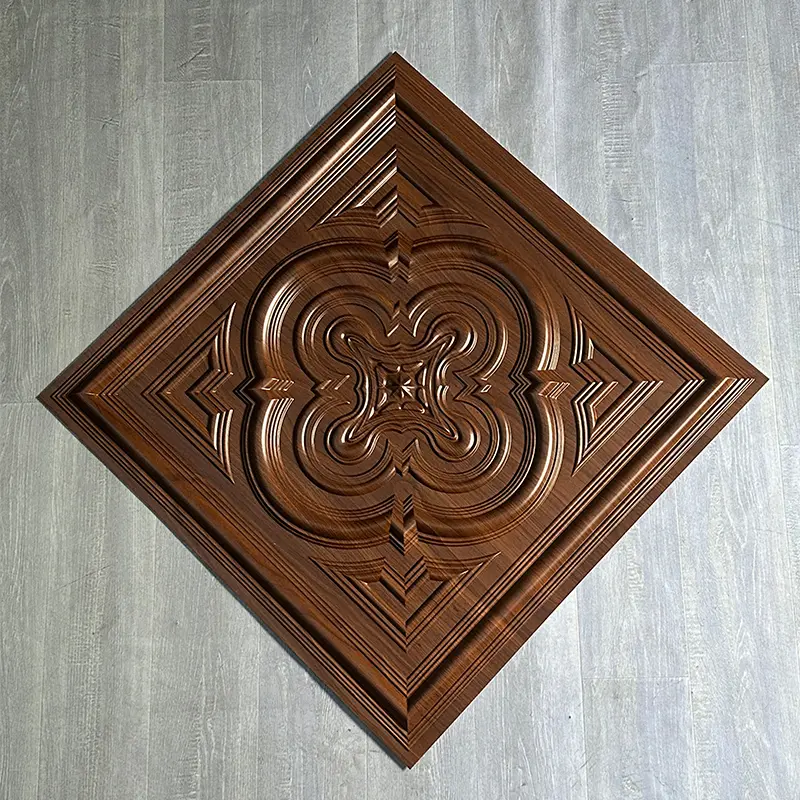 Zejing Interior Cladding Pvc Wall Panel 3d Ceiling Lightweight Waterproof Wooden Grain Board Home Decor  D232黑木纹2.jpg