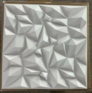Multi-color 50×50 cm PVC 3D wall panels Diamond shape waterproof fire-resistant durable and easy to clean