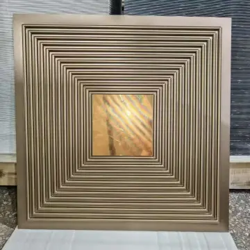Zejing Gold 3D Waterproof Pvc Cladding Wall Panels Wall Decor Panels 50 cm 1mm Thickness  Building Materials for House Construction