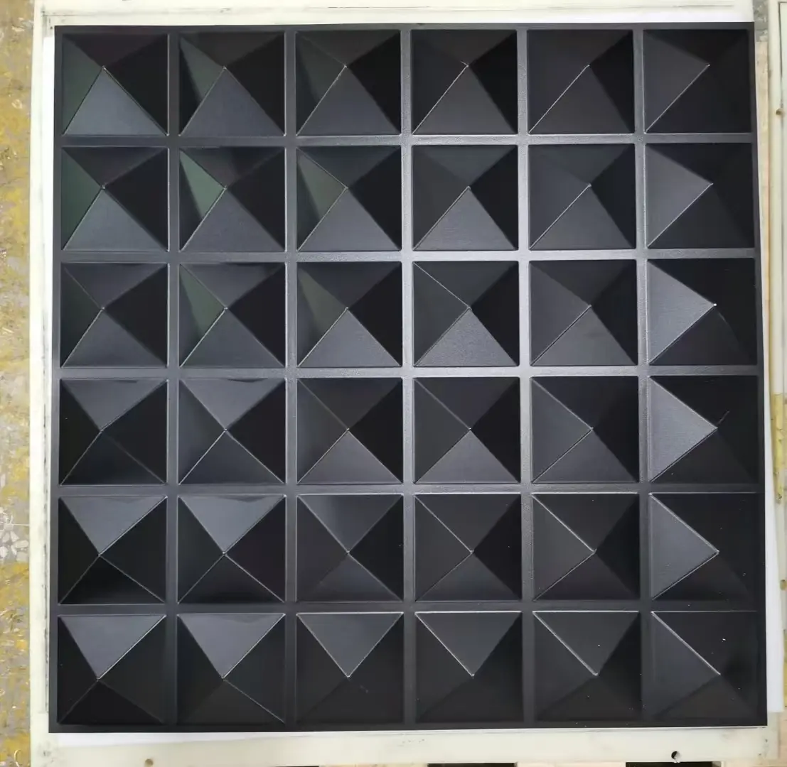 3D White Diamond Design PVC Wall Panel Waterproof and Fireproof for Living Room Hotel and Hall Decoration Manufacturer D058黑色.jpg