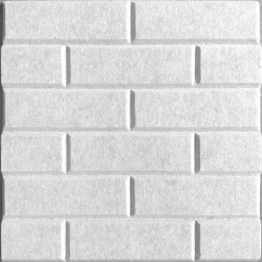 Pet 3d Design Acoustic Felt Wall Panels Eco-friendly Environmental Sound Proof Wall Panels Used on Wall or Ceilings  吸音板压模款24.jpg