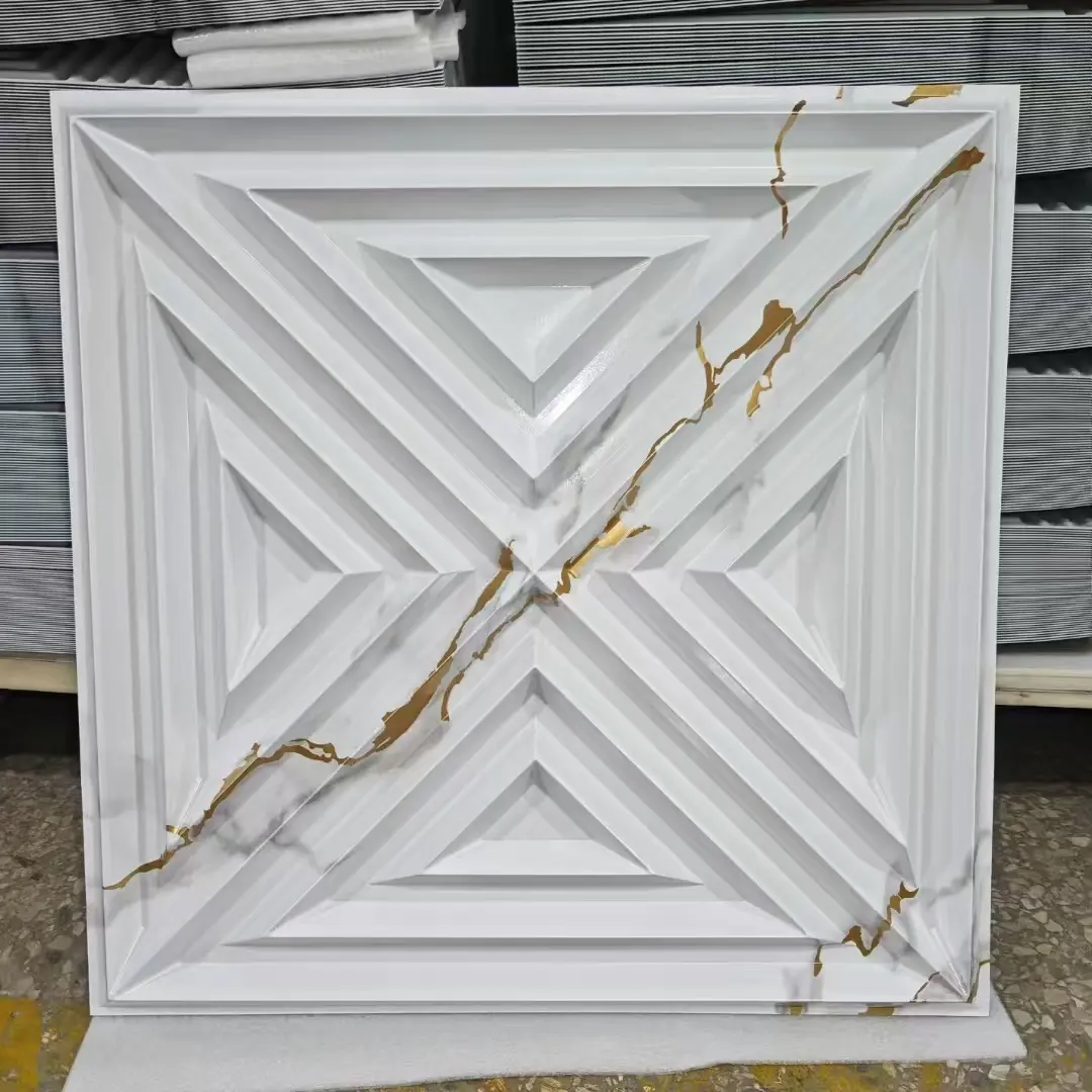 Zejing 3D PVC Ceiling Panels 1mm/0.8mm Thickness Pvc Interior 3d Ceiling Panel Modern Design Waterproof & Fireproof Easy Bedroom Hotel Professional Supplier  D218大理石.jpg