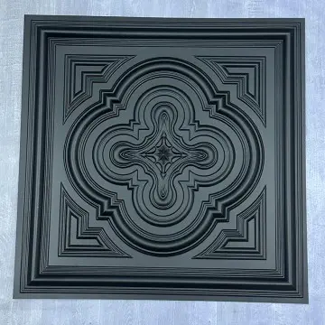 Zejing Black PVC 3D Embossed Waterproof Wall Panels Ceiling for Modern Interior Decoration Easy Installation For Hotels Malls Living Rooms Wholesale Price