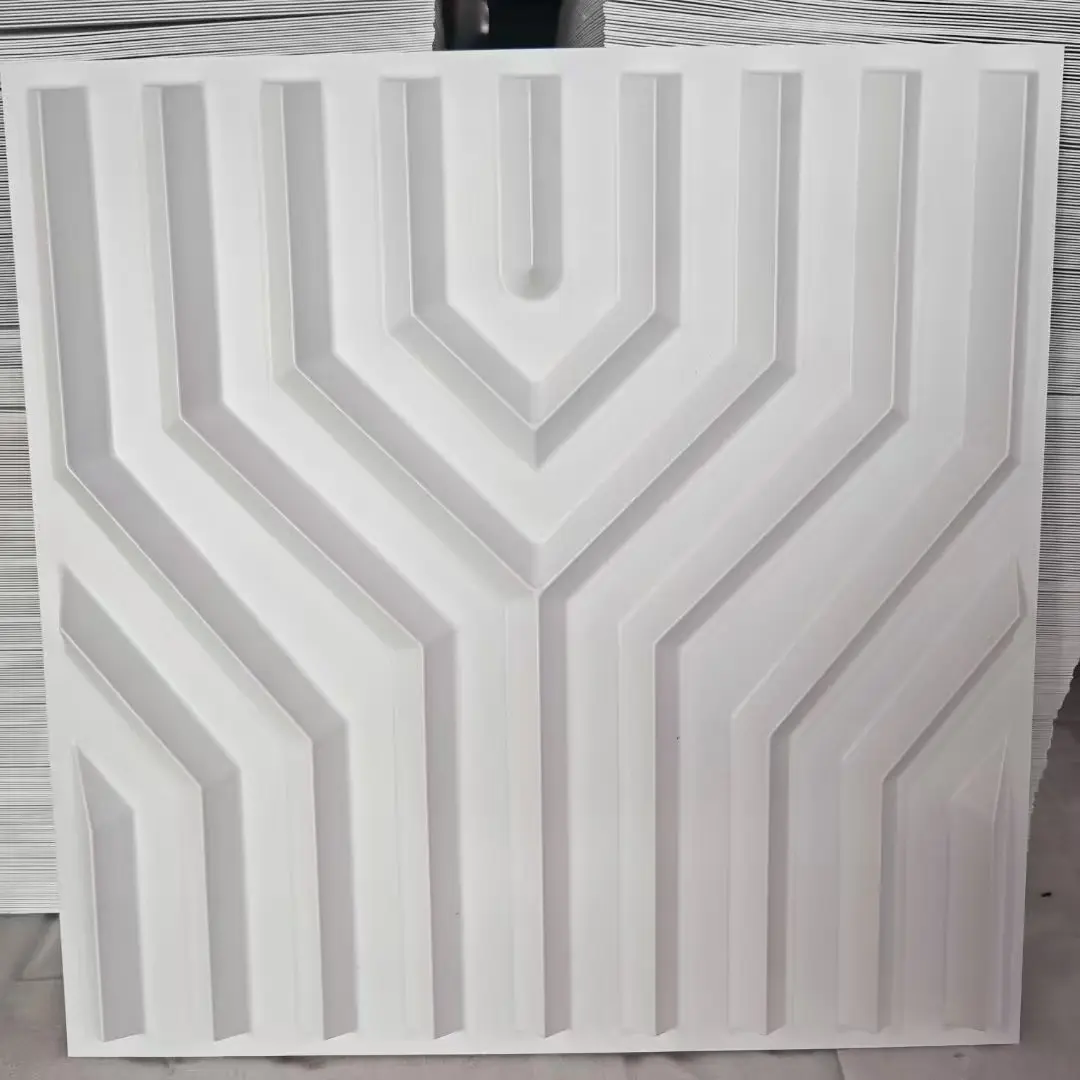 Living Room Decoration 50x50 cm Pvc 3d Wall Panel Custom Interior Waterproof 3D Pvc Wall Panel High Quality D123白色.jpg