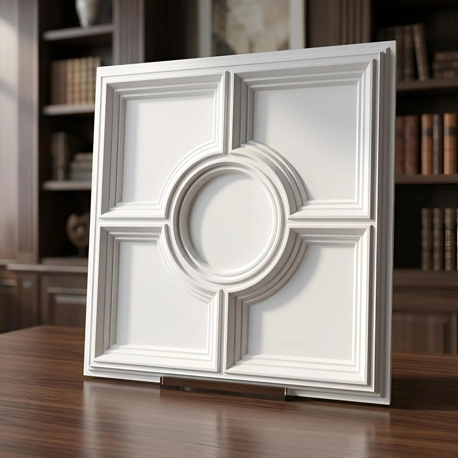 Zejing Waterproof Eco-Friendly Decorative Mirror-Finish Gold Pvc 3d Wall Panels Custom Large Size Composite Material for Hotel Apartment Modern  TD079-6.jpg