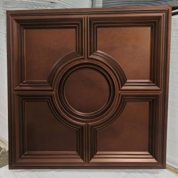 Zejing New Colors 3D Red Copper Rust 50*50 cm PVC Wall 3d Panels Geometric Pattern Waterproof Moisture-Proof for Bedroom Living Room Modern