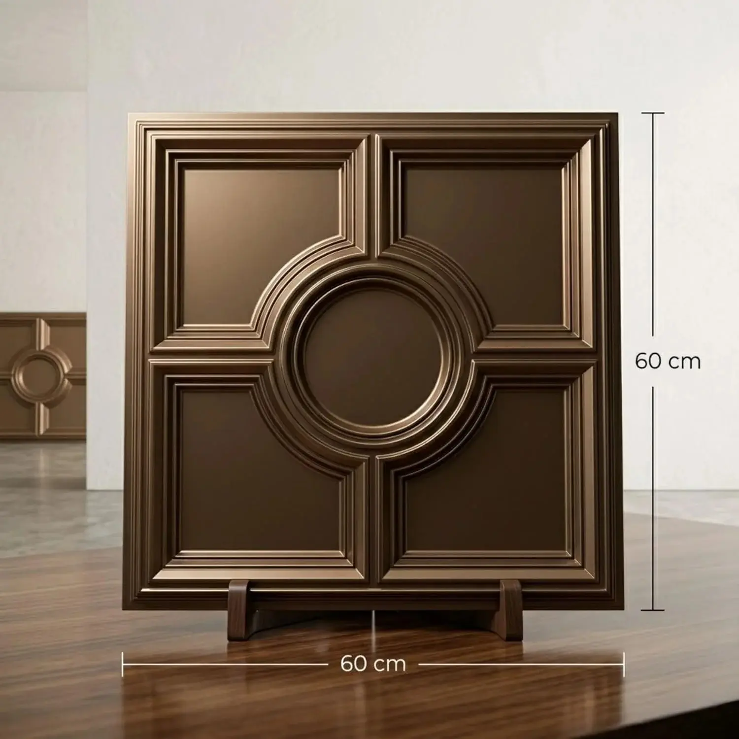 Zejing Waterproof Eco-Friendly Decorative Mirror-Finish Gold Pvc 3d Wall Panels Custom Large Size Composite Material for Hotel Apartment Modern  TD079-7.jpg