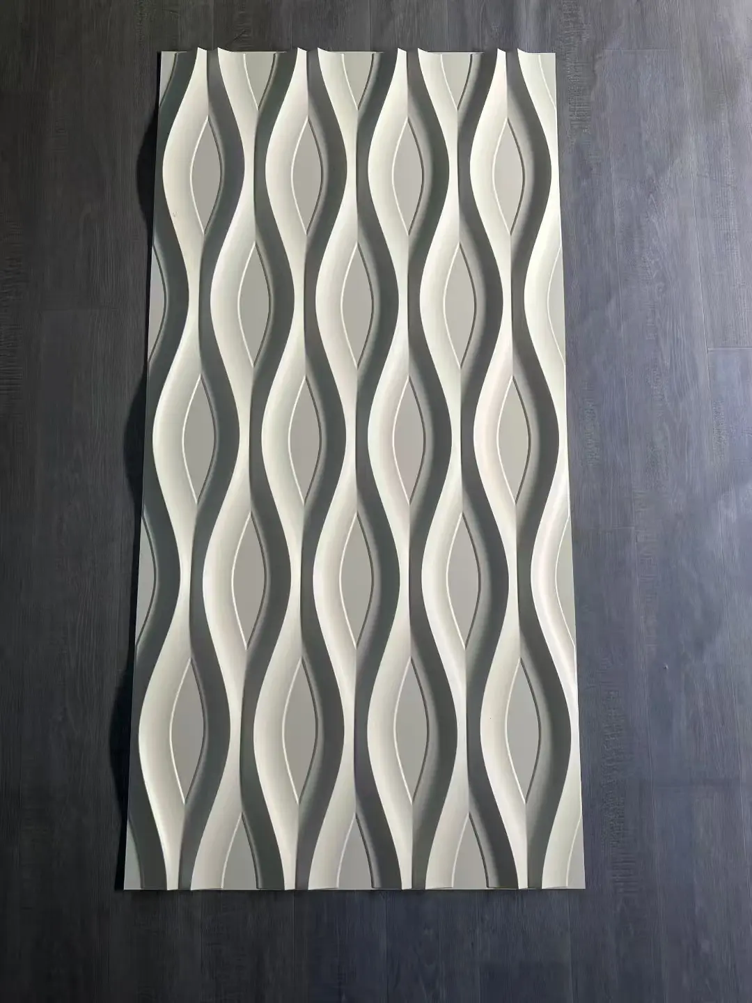 Zejing Eco-friendly 100% PVC Recyclable 3D Wall Panels High Quality White Wave Wall Cladding Easy to Clean for Home Interior Decoration  D226大版白色1.jpg