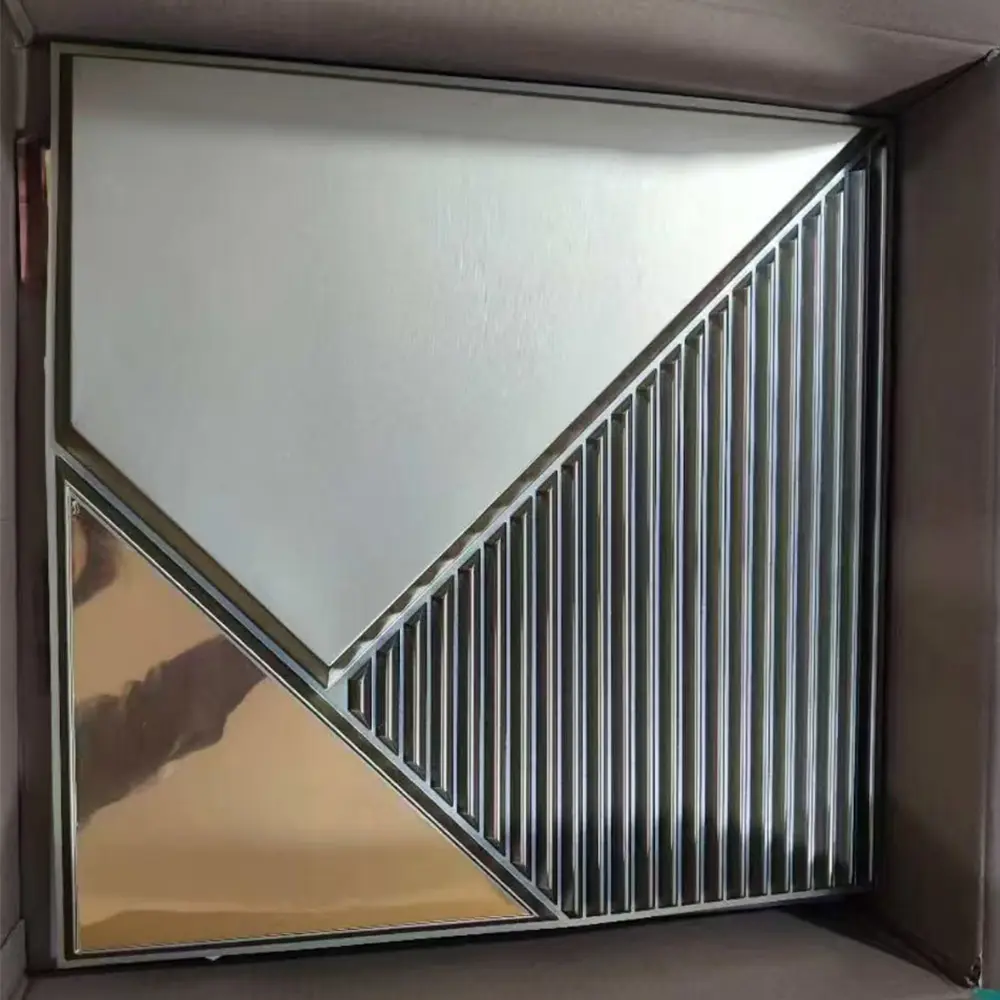 50*50 cm Size Waterproof 3d Pvc Wall Panels with Mirror Acrylic Wholesale  D178拉丝银色镜面.jpg