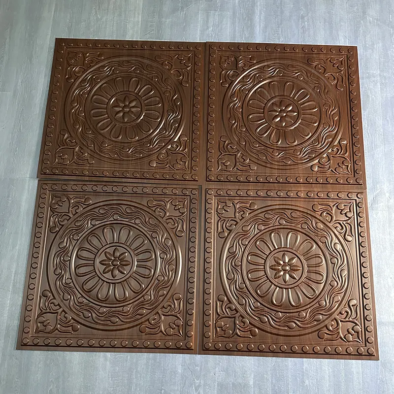 Champagne Gold Color Decor Waterproof 3D Price Pvc Ceiling Panel Wall Best Cheap New Interior  D230黑木纹色3.jpg