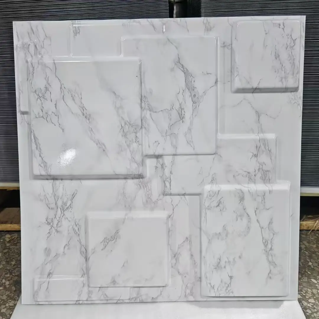 Zejing Customizable Multiple Sizes PVC 3D Wall Panels Modern Design for Indoor and Outdoor for Home Gym or Warehouse Luxury Hotel 3D Wall   D095大理石纹.jpg
