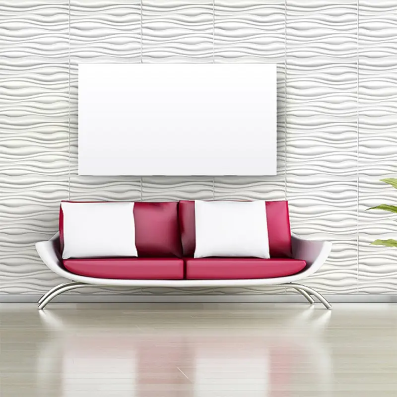 Various Color Wave Design PVC House Decoration 3d Wall Paneling